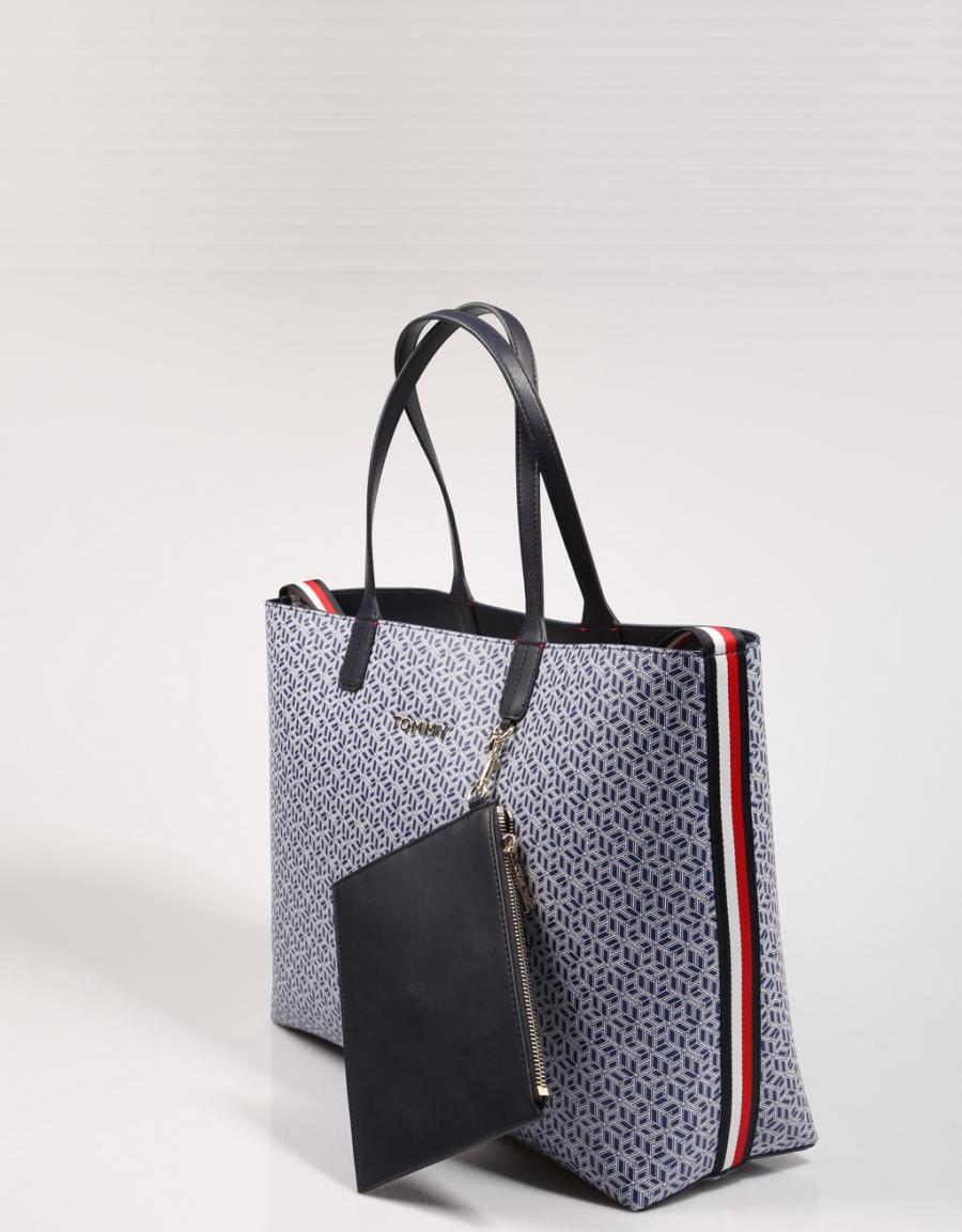 TOMMY HILFIGER Iconic Tommy Tote Monogram Navy Blue