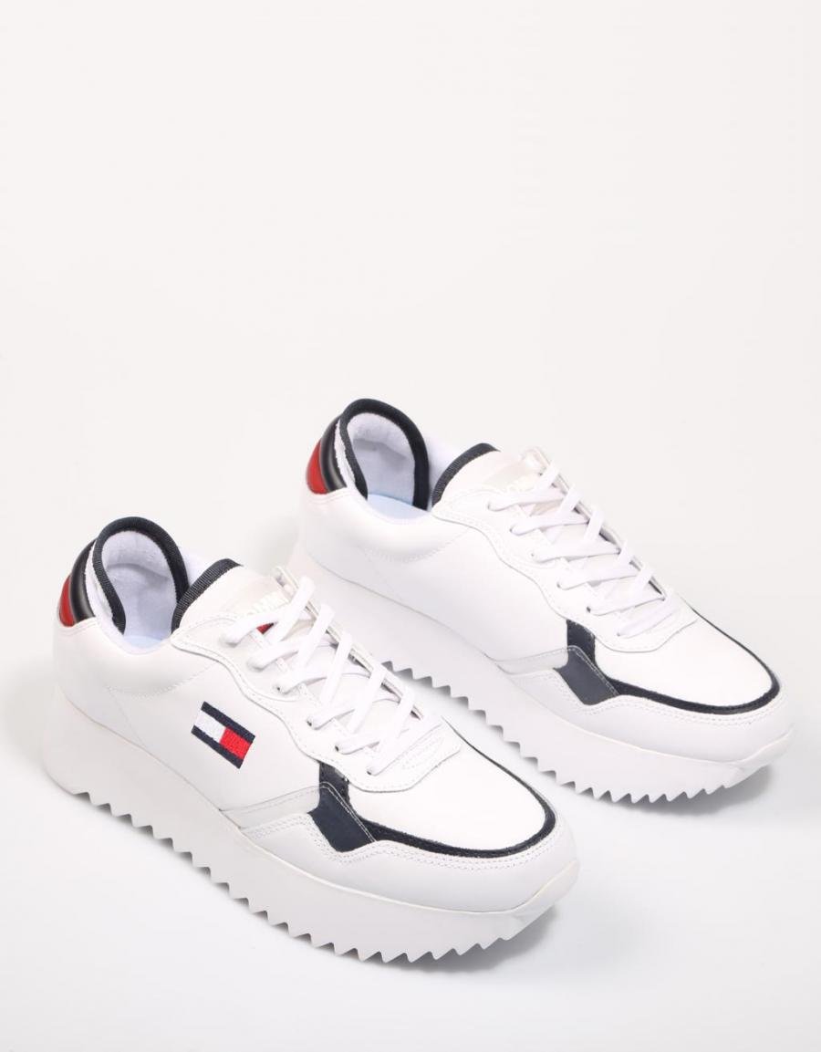 TOMMY HILFIGER High Cleated Tommy Jeans Sneaker Blanc