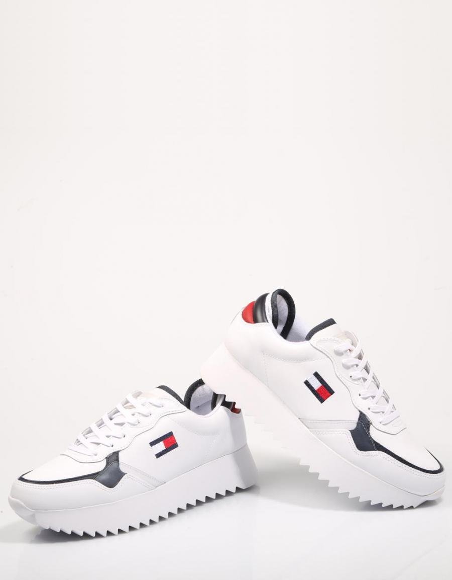 TOMMY HILFIGER High Cleated Tommy Jeans Sneaker Blanco