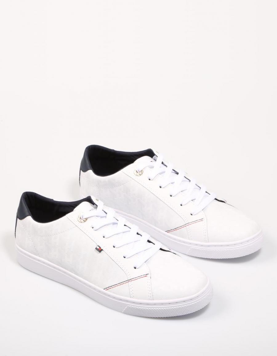 TOMMY HILFIGER Tommy Jacquard Leather Sneaker White