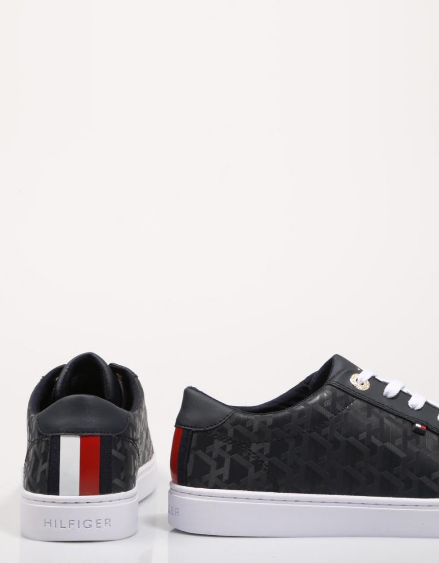 TOMMY HILFIGER Tommy Jacquard Leather Sneaker Azul marino