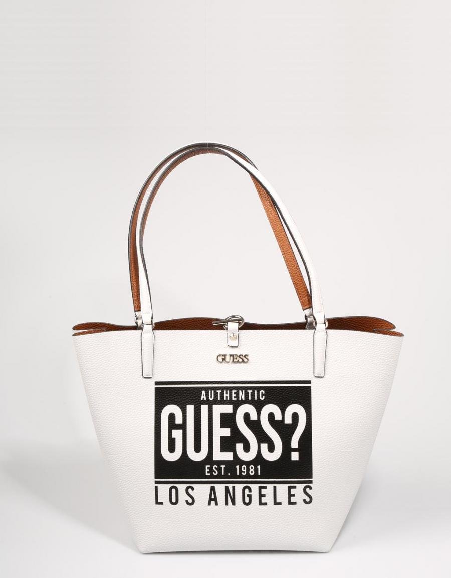 GUESS BAGS Alby Toggle Tote Blanc
