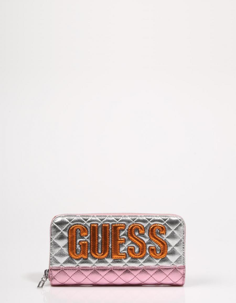 GUESS BAGS Brielle Slg Large Zip Around Rose