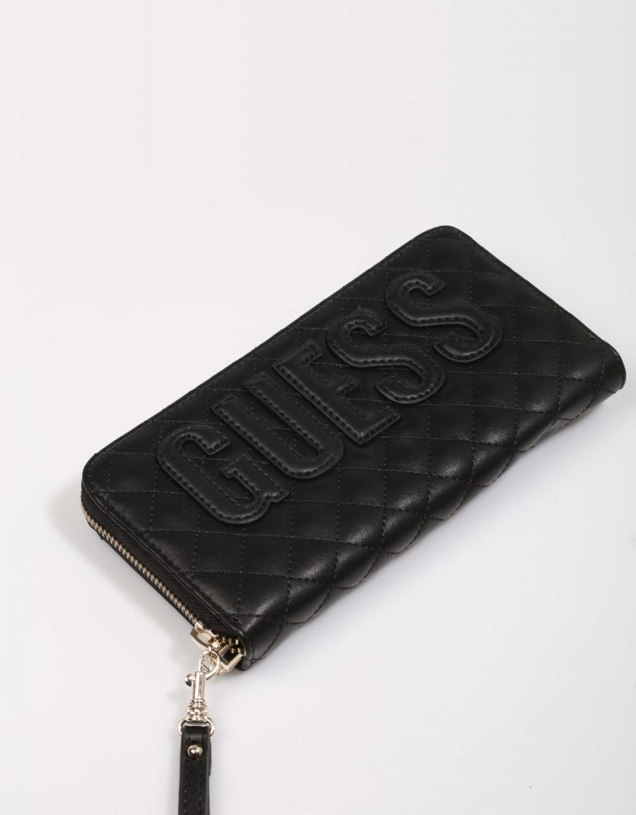 GUESS BAGS Brielle Slg Large Zip Around Negro