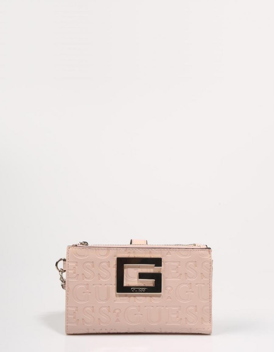 GUESS BAGS Brightside Slg Dbl Zip Orgnzr Rose