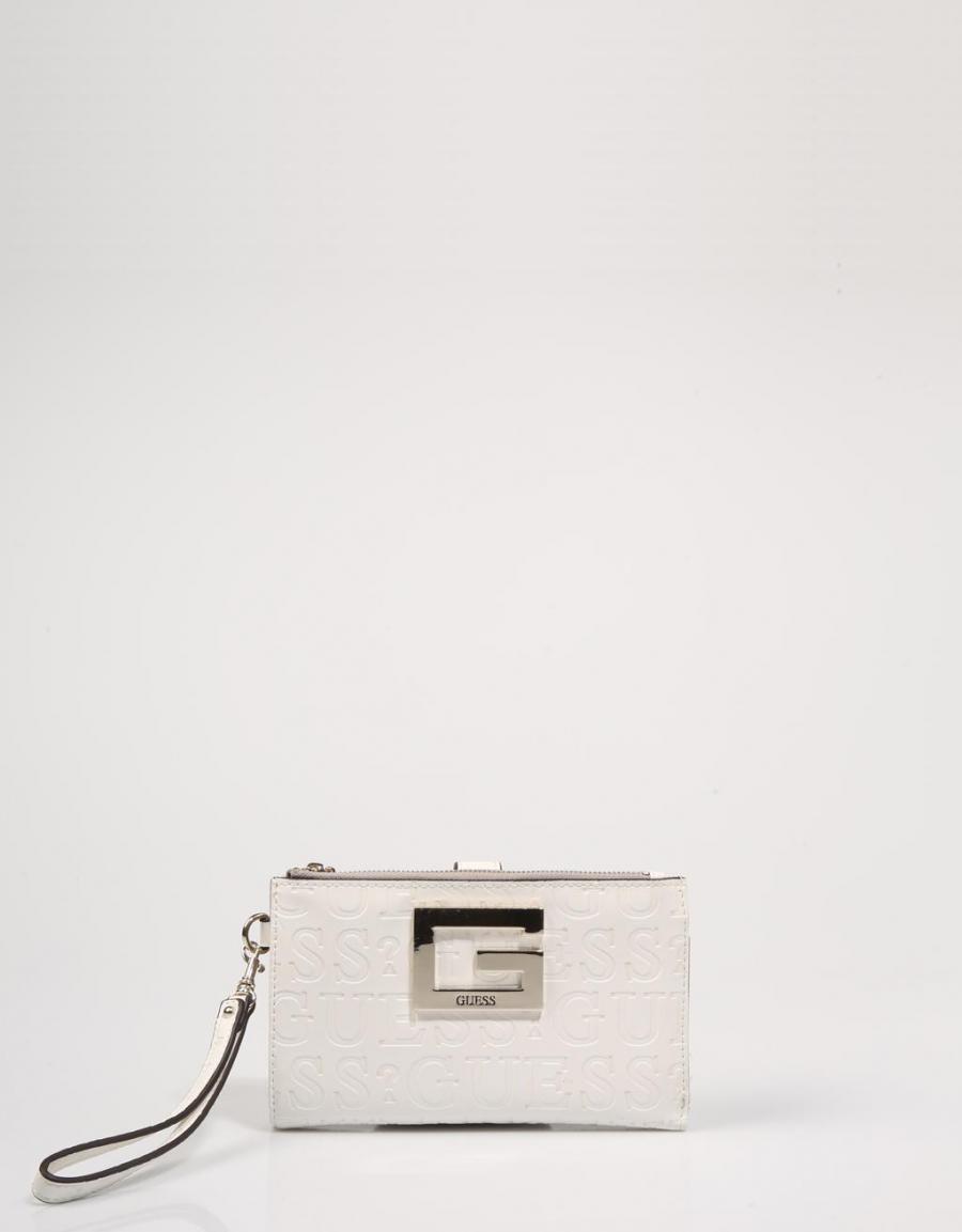 GUESS BAGS Brightside Slg Dbl Zip Orgnzr Branco