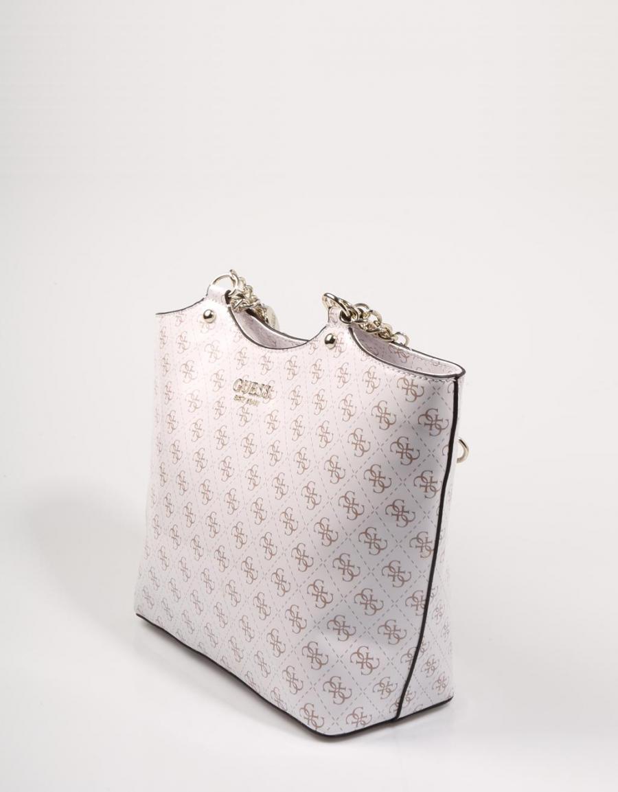 GUESS BAGS Lorenna Society Carryall White
