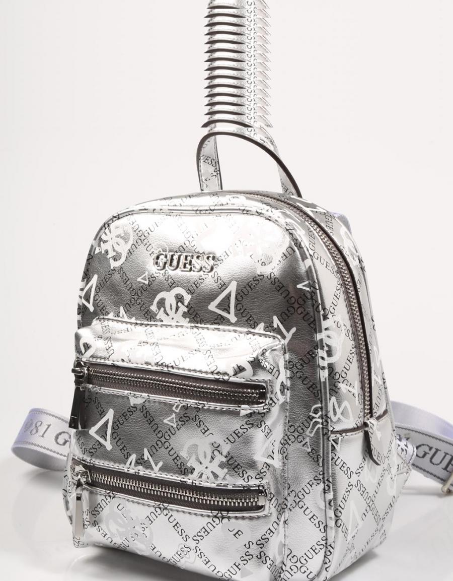 GUESS BAGS Caley Backpack Silver