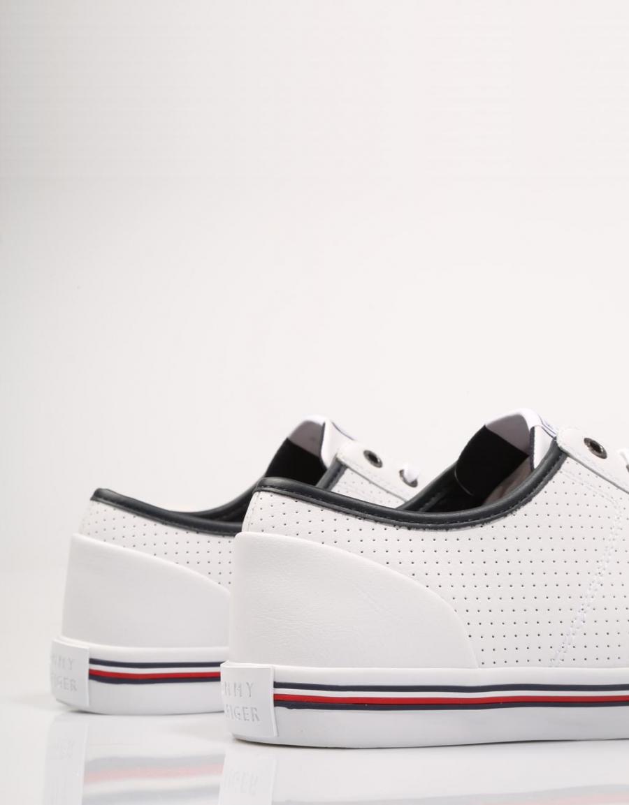 TOMMY HILFIGER Core Corporate Leather Sneaker Branco