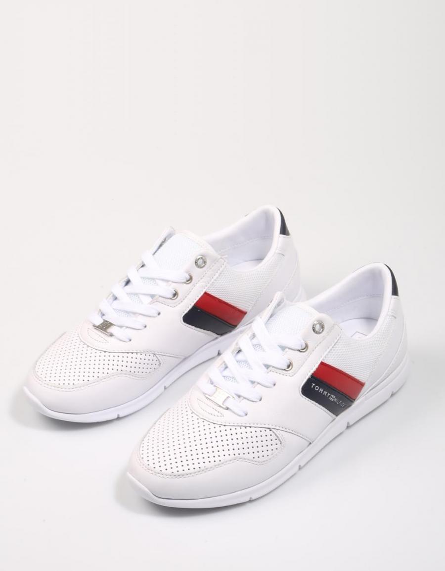 TOMMY HILFIGER Lightweight Leather Sneakers White