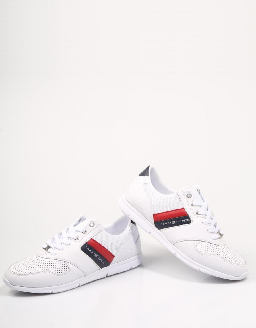 TOMMY HILFIGER Lightweight Leather Sneakers Blanc