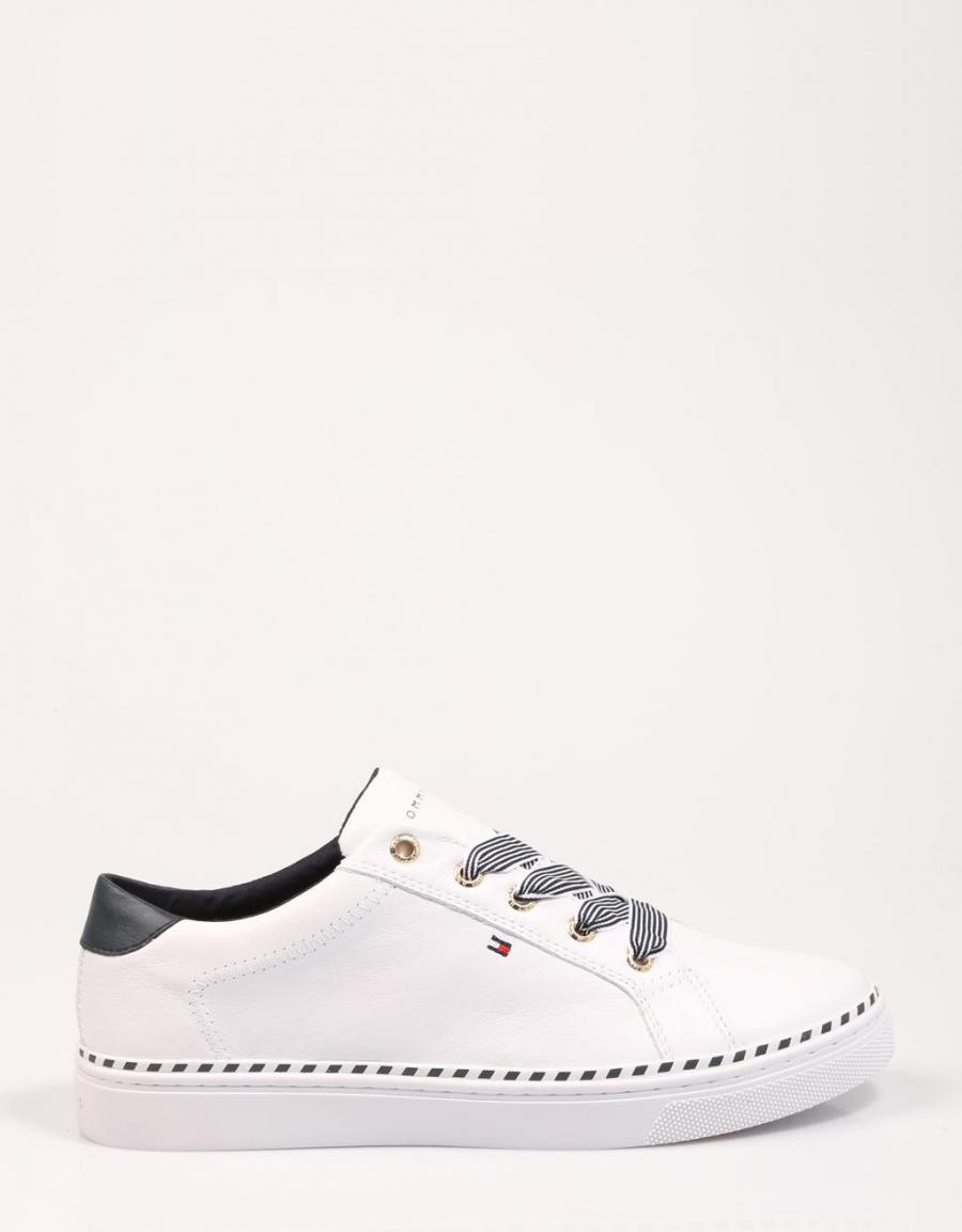 TOMMY HILFIGER Nautical Lace Up Sneaker Blanco