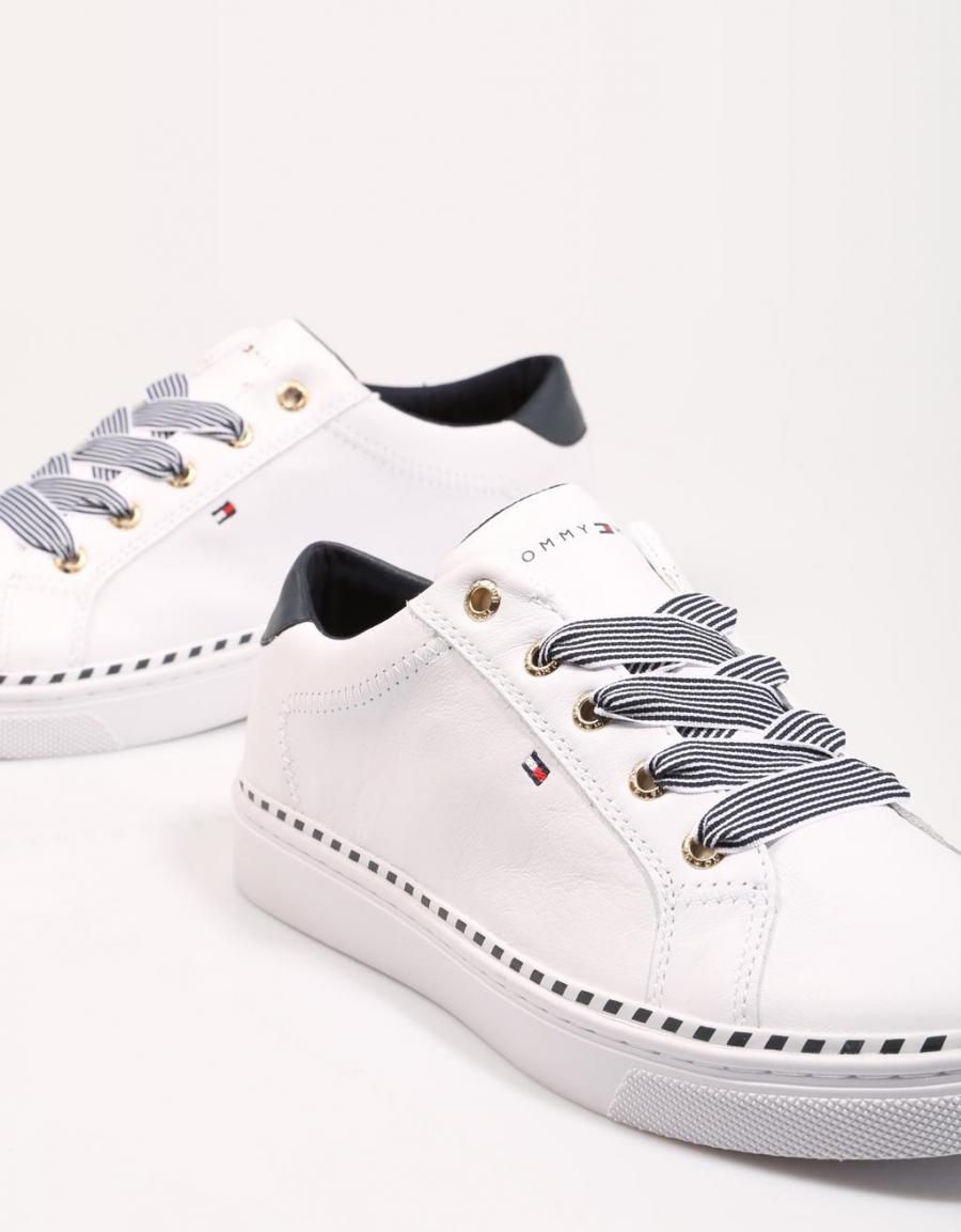 TOMMY HILFIGER Nautical Lace Up Sneaker Blanc
