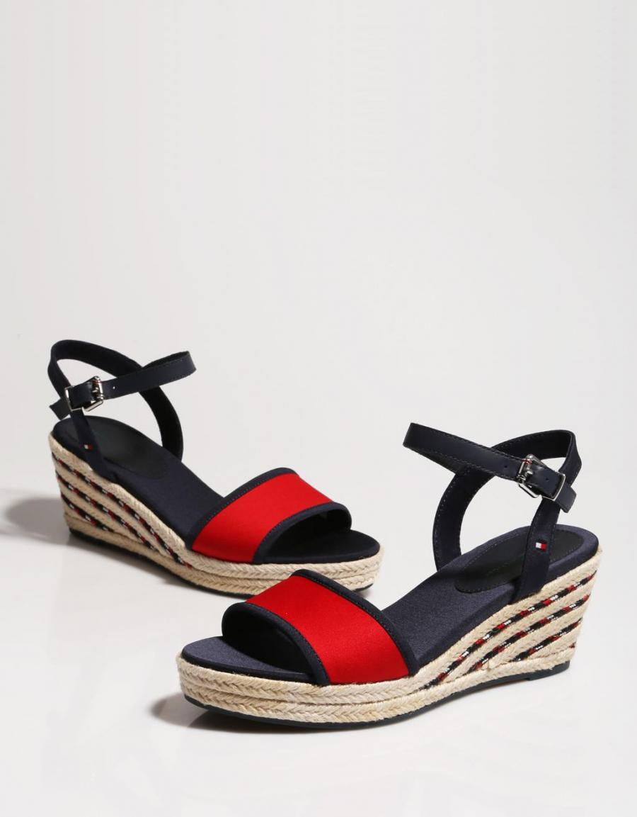 TOMMY HILFIGER Sporty Textile Mid Wedge Azul marino