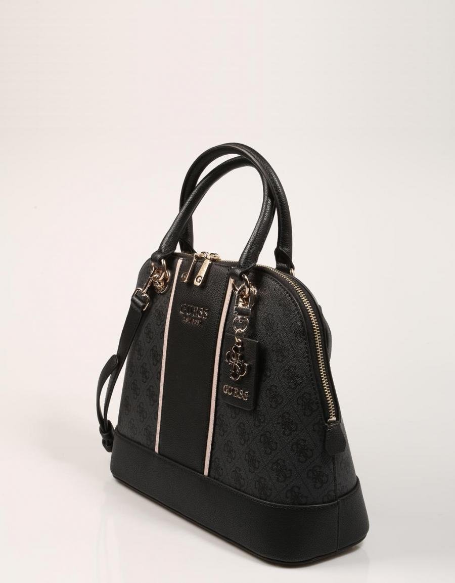 GUESS BAGS Cathleen Large Dome Satchel Noir