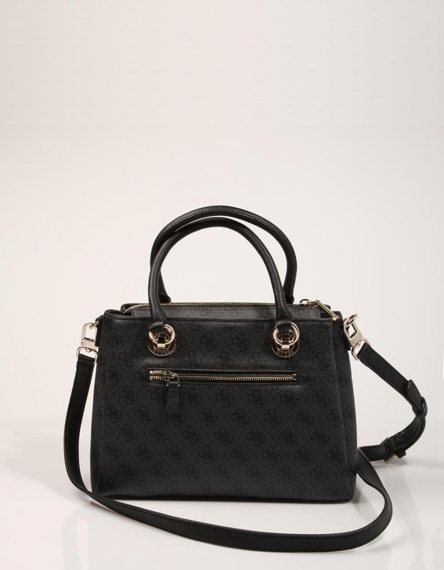 GUESS BAGS Cathleen 3 Compartment Satchel Preto