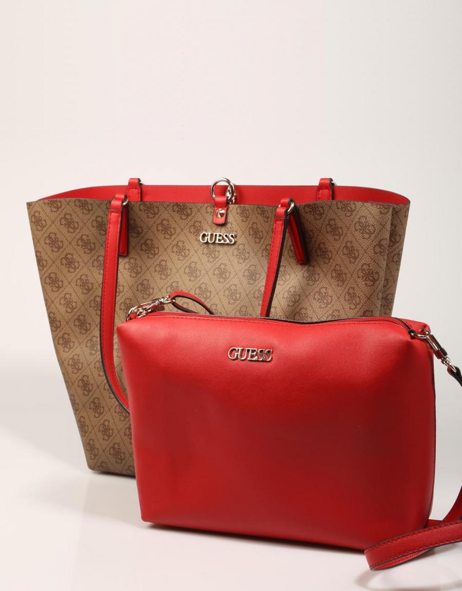 GUESS BAGS Alby Toggle Tote Castanho