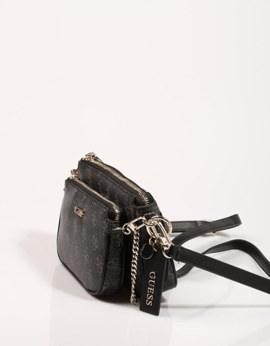 GUESS BAGS Arie Double Pouch Crossbody Black