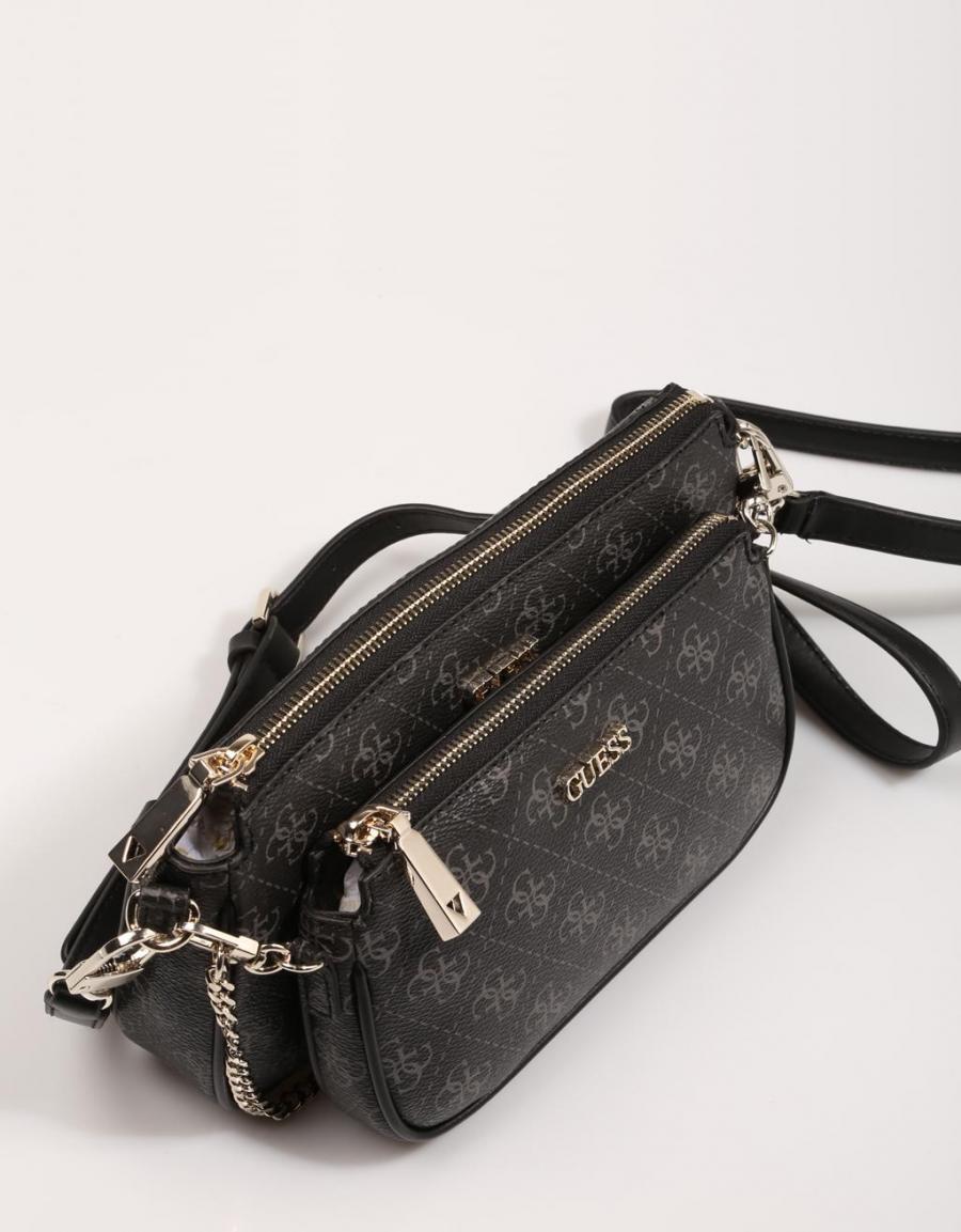 GUESS BAGS Arie Double Pouch Crossbody Preto