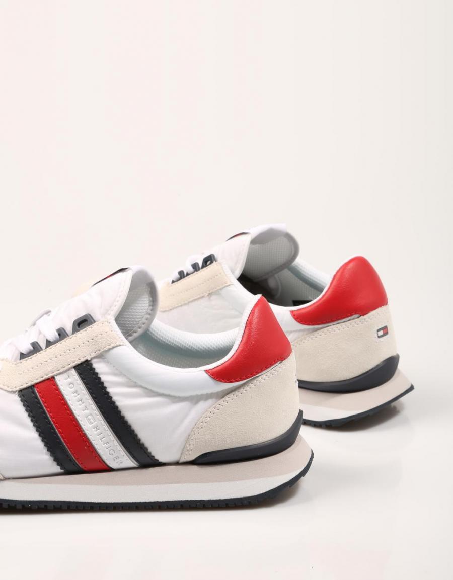 TOMMY HILFIGER Low Mix Runner Stripes White
