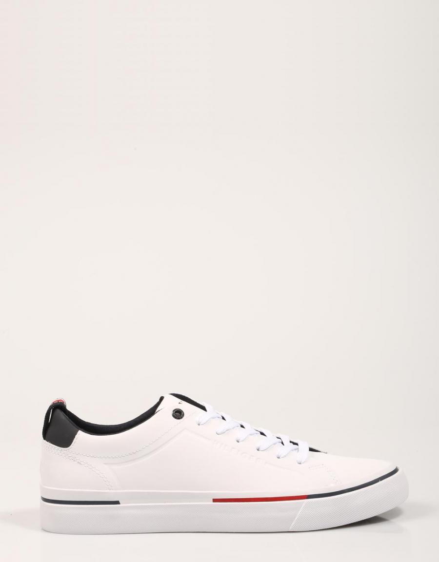 TOMMY HILFIGER Corporate Leather Sneaker Blanc