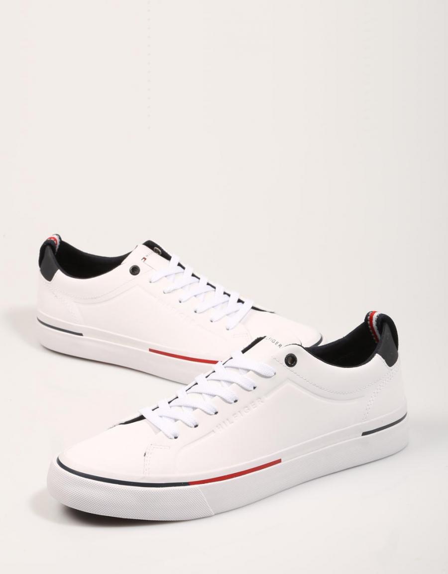 TOMMY HILFIGER Corporate Leather Sneaker White