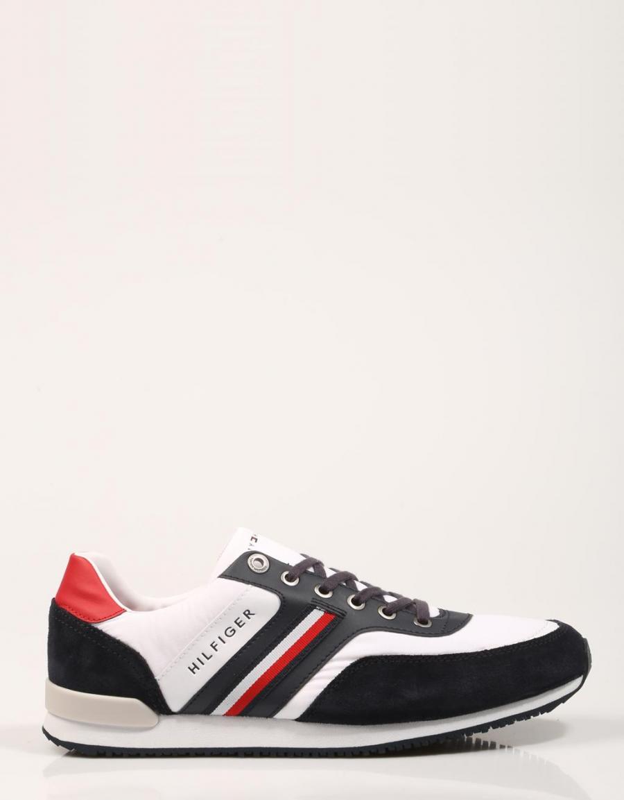 TOMMY HILFIGER Iconic Material Mix Runner Blanc