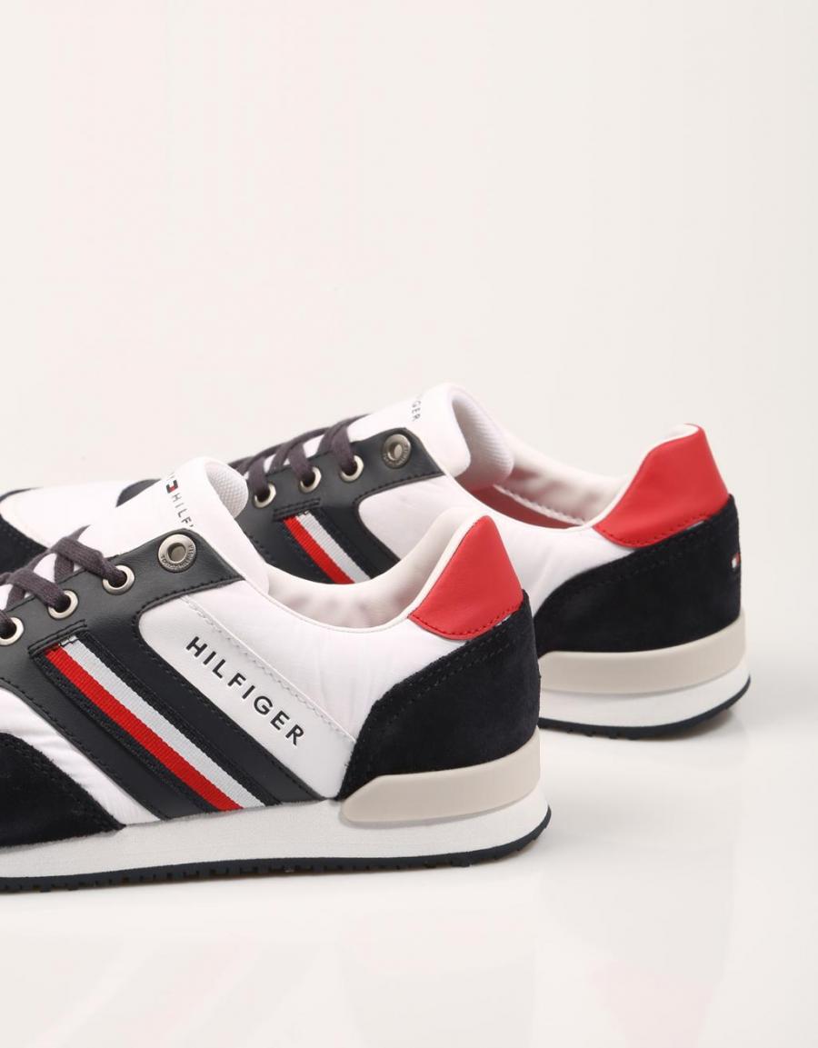 TOMMY HILFIGER Iconic Material Mix Runner Blanc