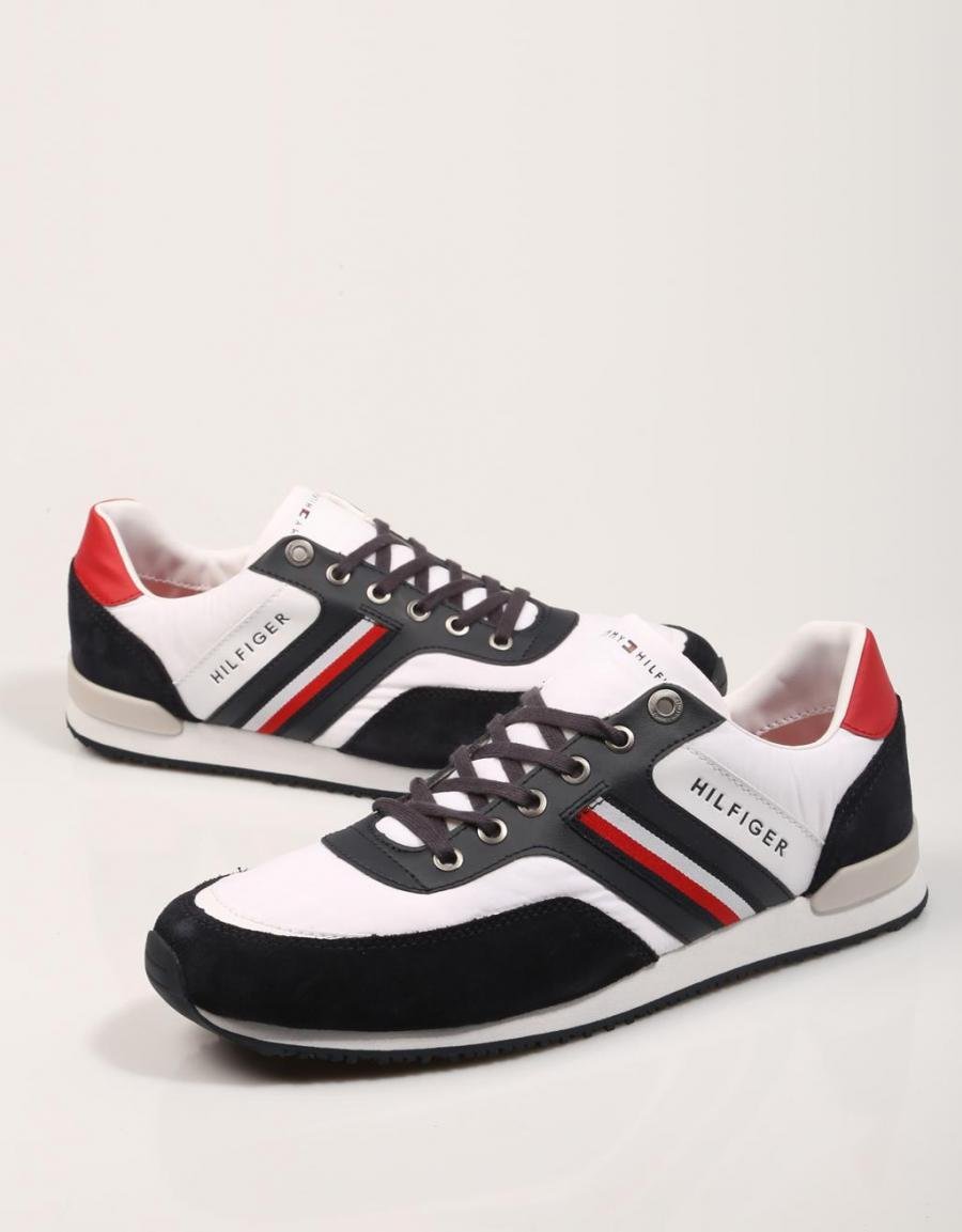 TOMMY HILFIGER Iconic Material Mix Runner Blanco