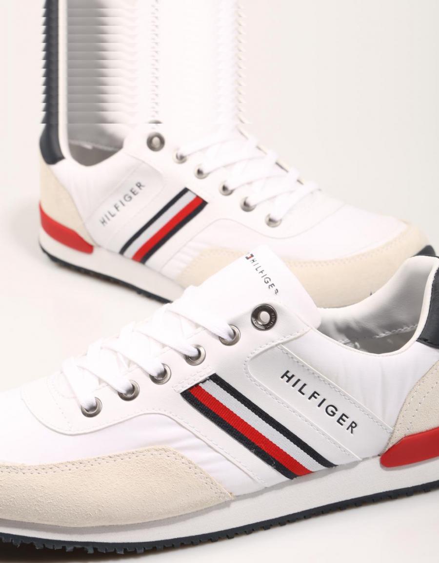 TOMMY HILFIGER Iconic Material Mix Runner White