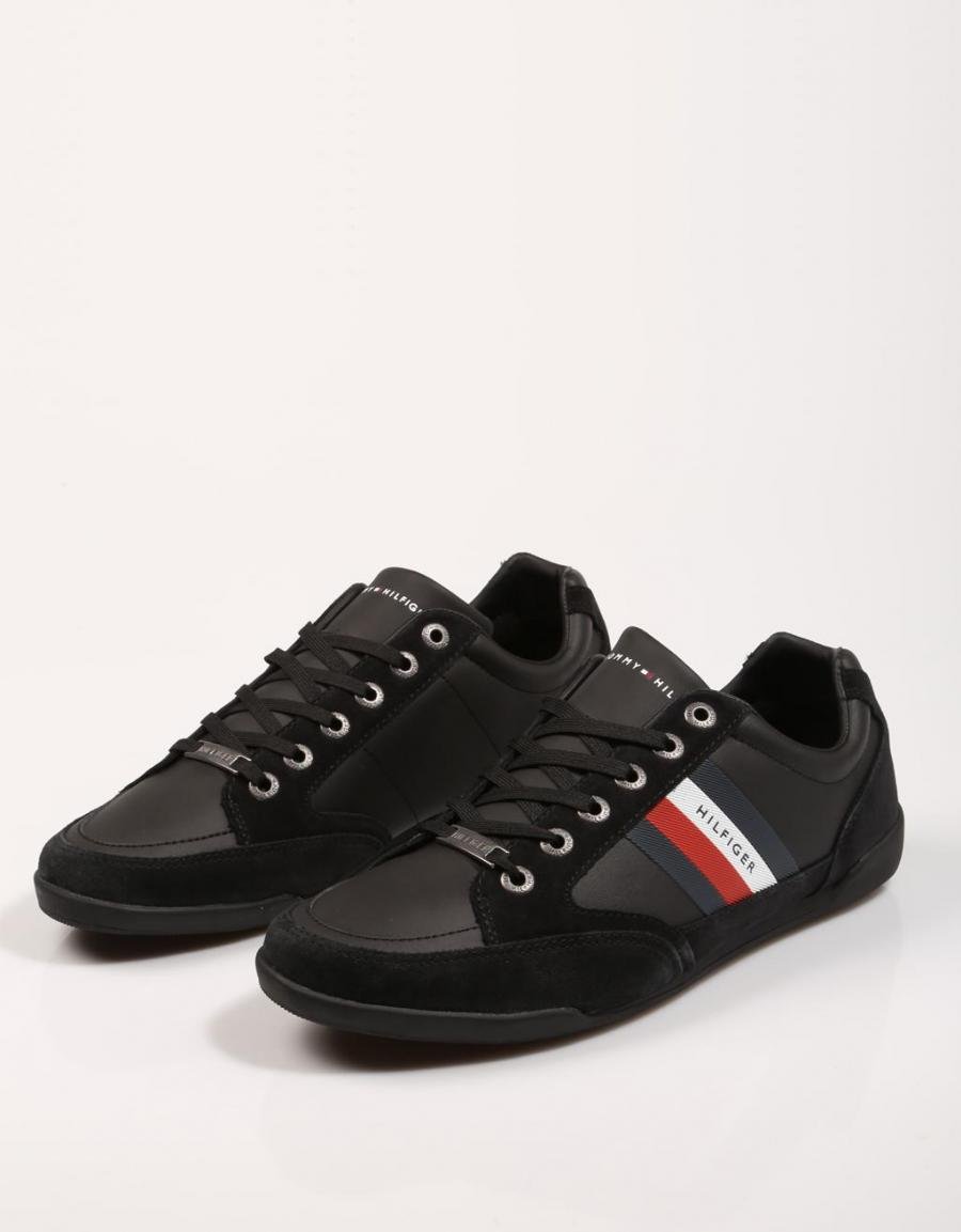 TOMMY HILFIGER Lightweight  Leather Cupsole Negro