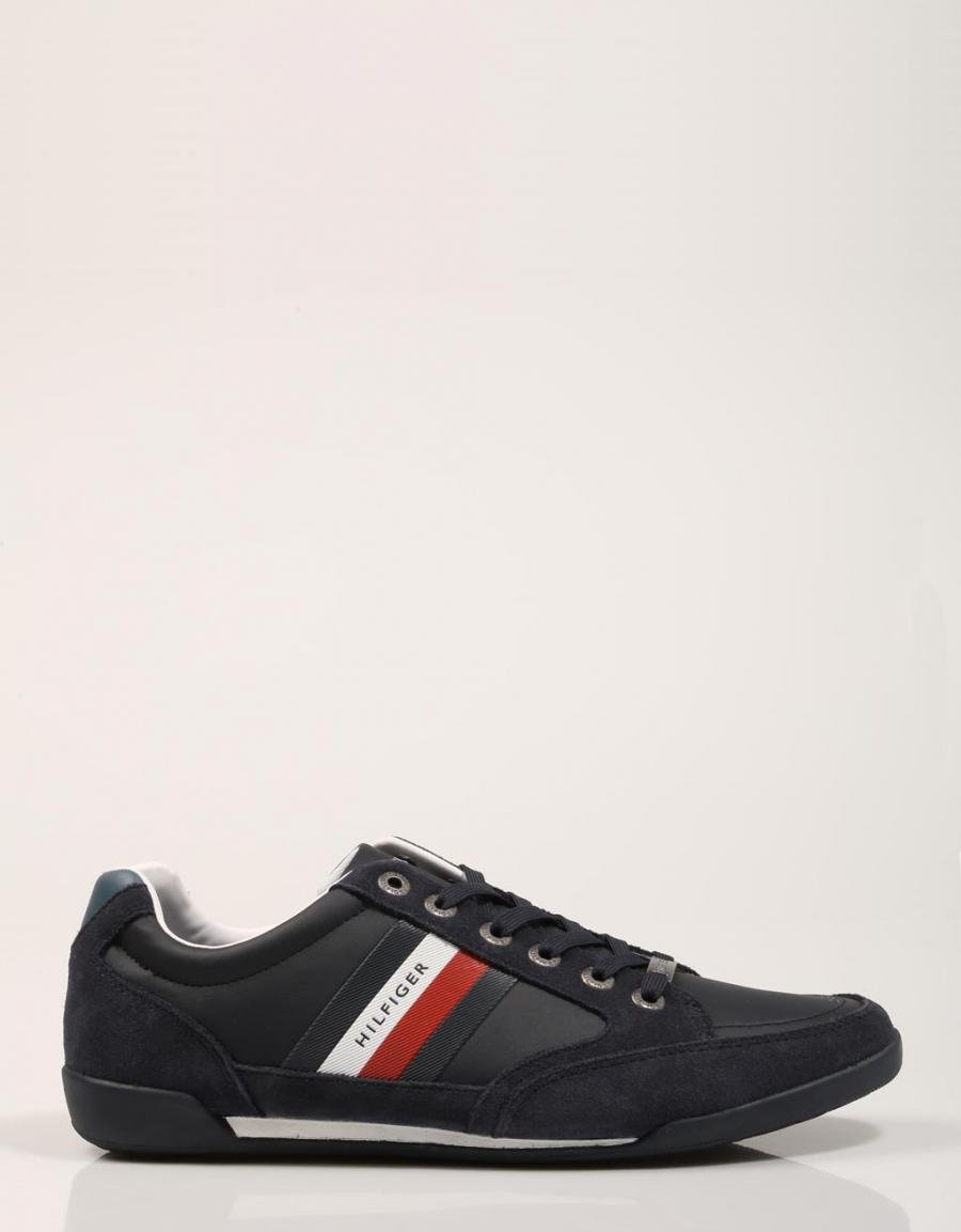TOMMY HILFIGER Lightweight  Leather Cupsole Navy Blue