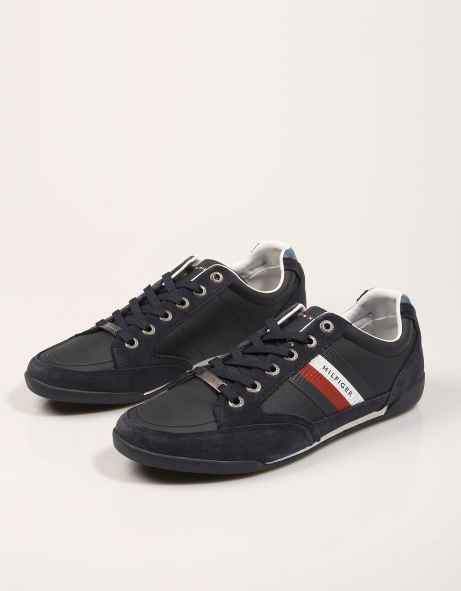 TOMMY HILFIGER Lightweight  Leather Cupsole Navy Blue