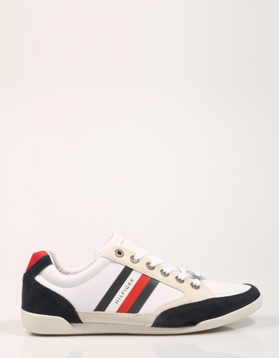 TOMMY HILFIGER Lightweight  Leather Cupsole Blanco