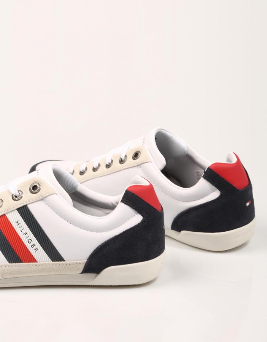 TOMMY HILFIGER Lightweight  Leather Cupsole Blanco