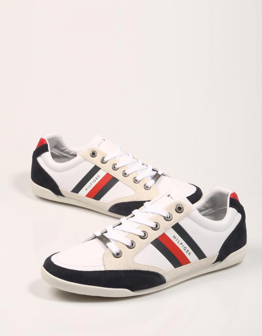 TOMMY HILFIGER Lightweight  Leather Cupsole Branco