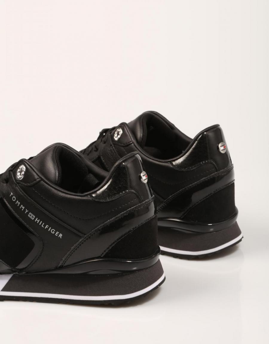 TOMMY HILFIGER Dressy Wedge Mayit Mix Sneaker Negro