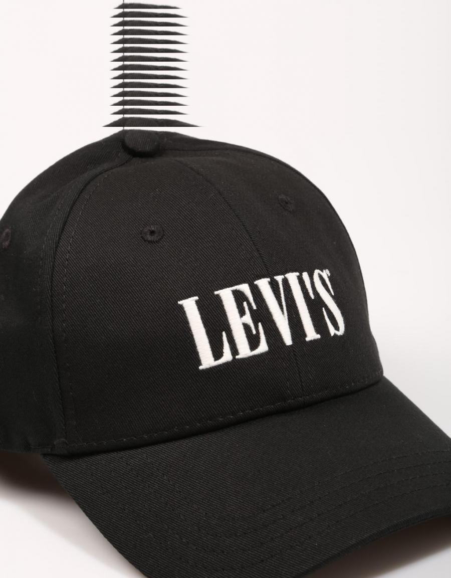 LEVIS Serif Logo Cap Ov Black