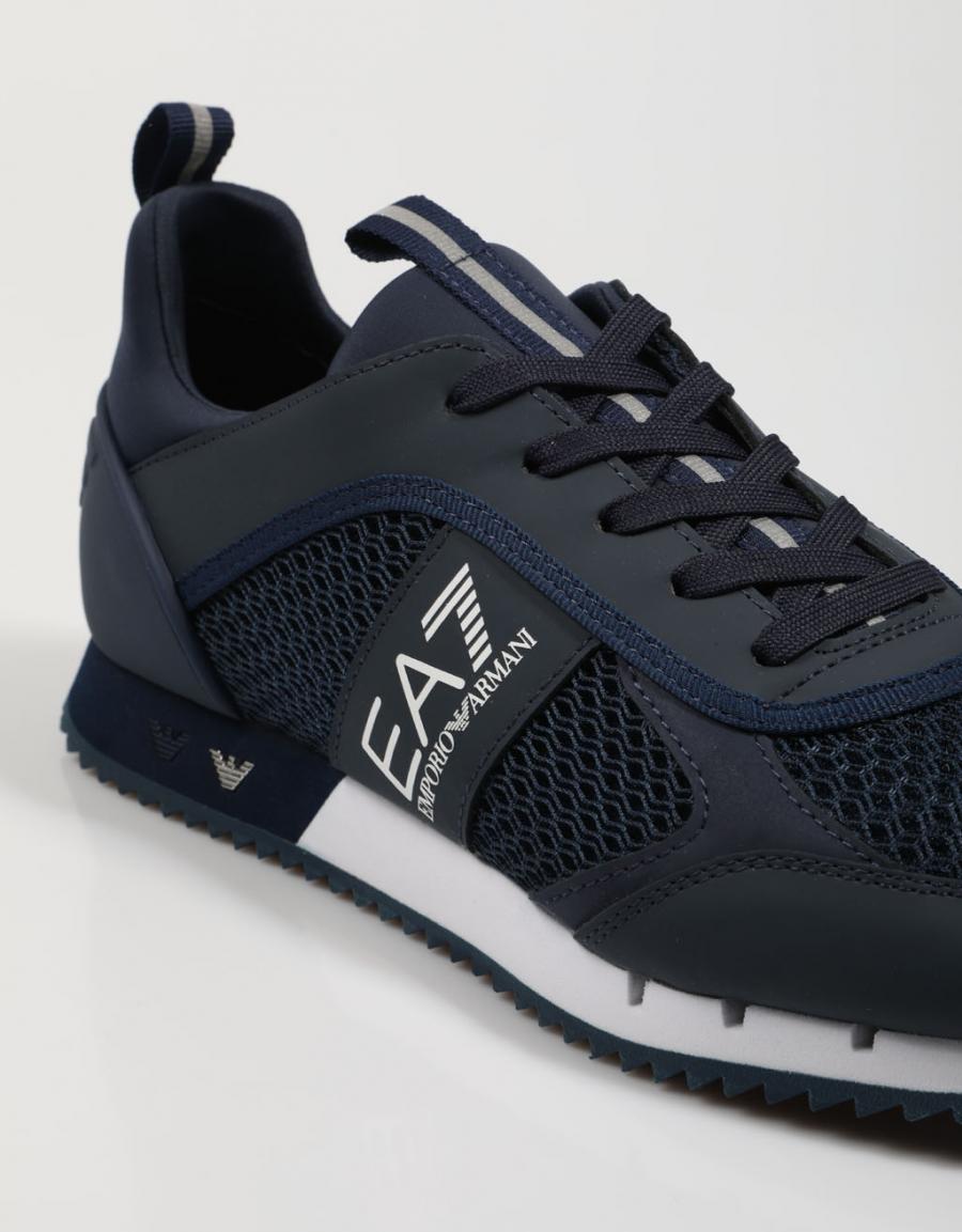 Pre-owned Ea7 Men's Emporio Armani A-racer Reflex Navy Running Casual Shoes  In Blue | ModeSens