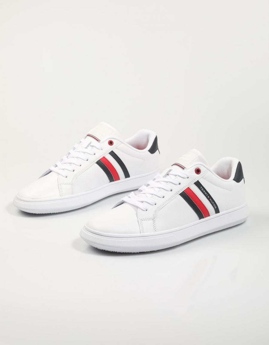 TOMMY HILFIGER Essetial Leather Cupsole Blanco