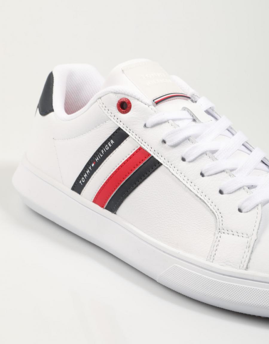TOMMY HILFIGER Essetial Leather Cupsole Blanco