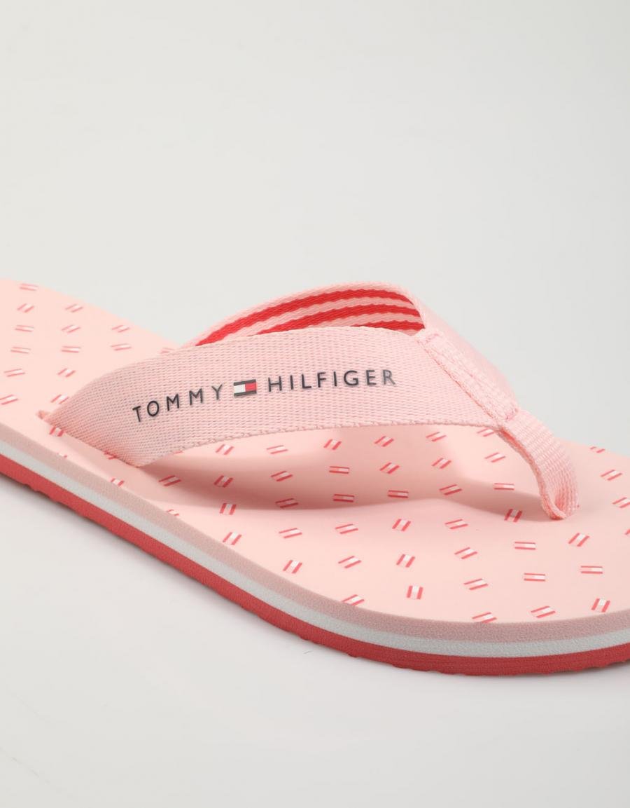 TOMMY HILFIGER Th Flags Flat Beach Sandal Pink