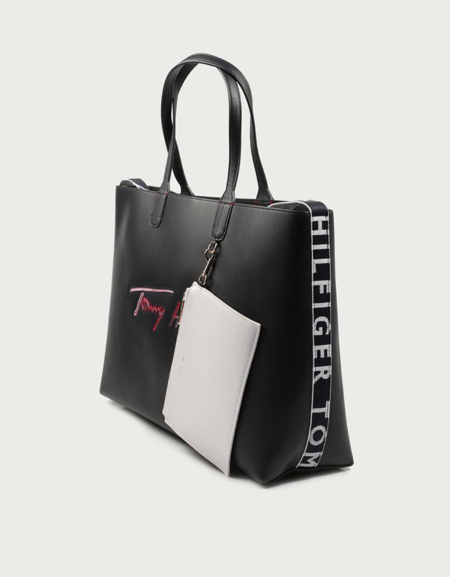 TOMMY HILFIGER Iconic Tommy Tote Signature Navy Blue