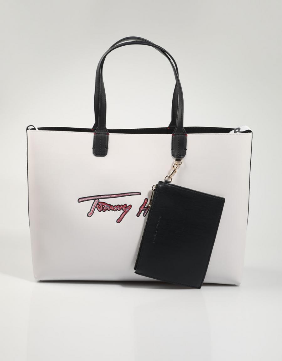 TOMMY HILFIGER Iconic Tommy Tote Signature Branco