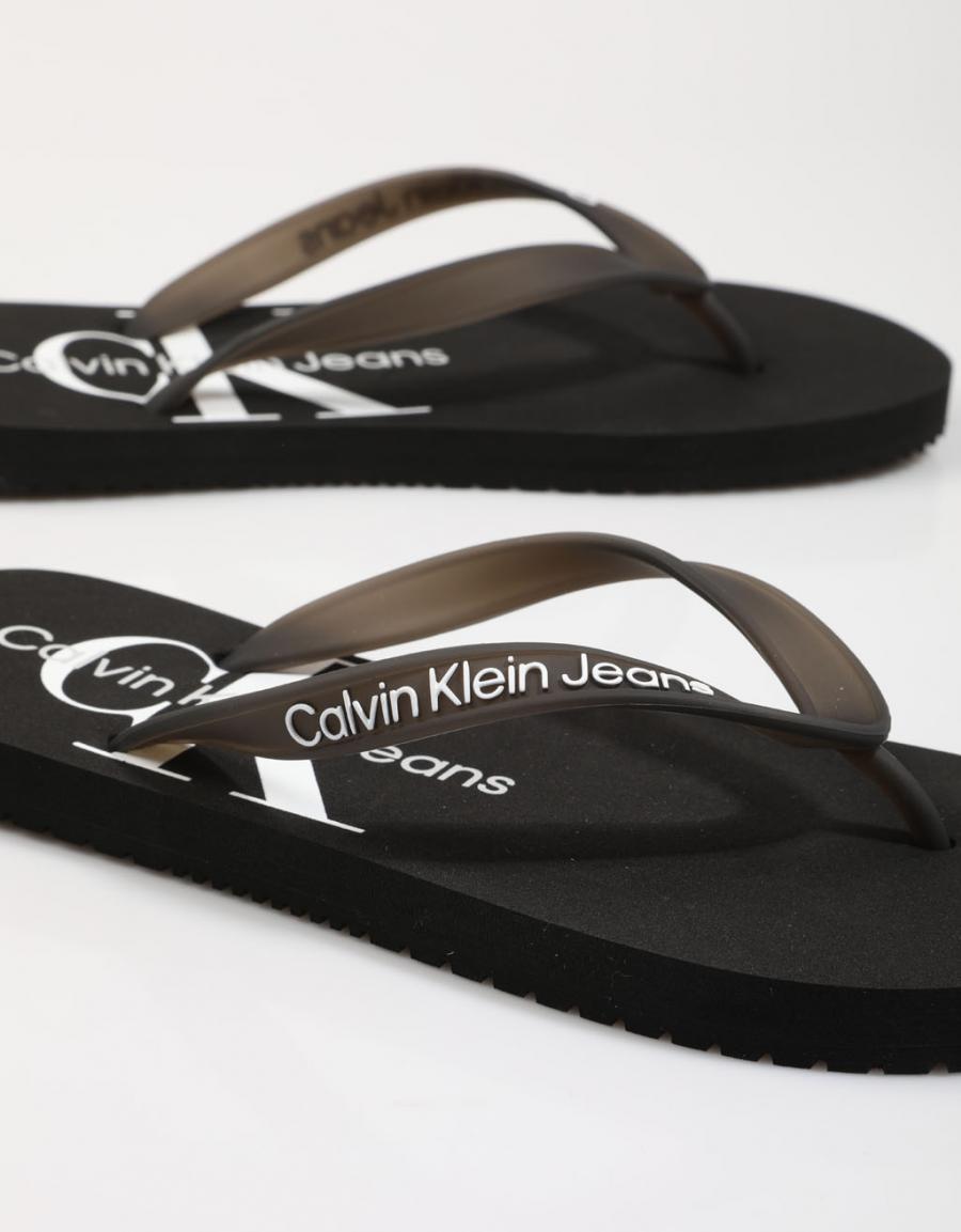 CALVIN KLEIN Beach Sandal Monogram Tpu Noir
