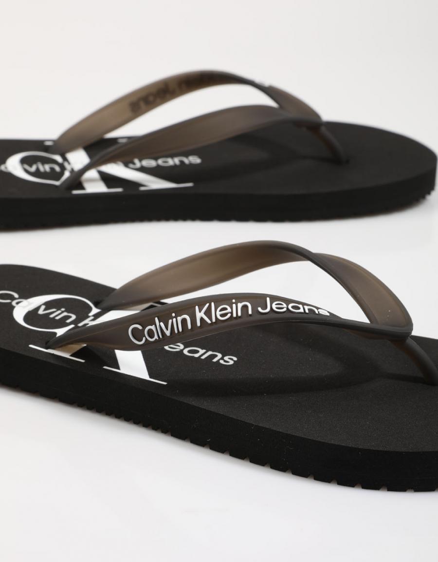 CALVIN KLEIN Beach Sandal Monogram Tpu Noir