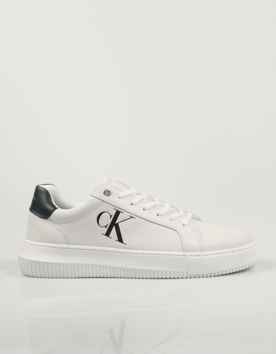 CALVIN KLEIN Chunky Cupsole Laceup Low Lth White