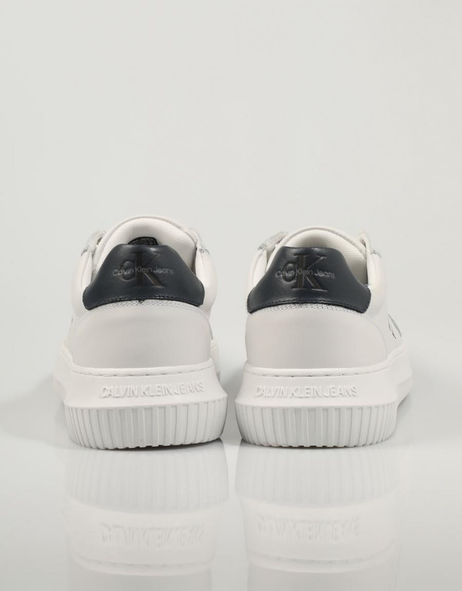 CALVIN KLEIN Chunky Cupsole Laceup Low Lth White