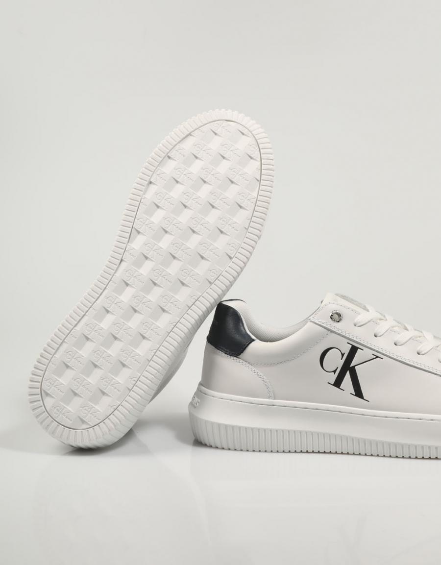 CALVIN KLEIN Chunky Cupsole Laceup Low Lth Blanco