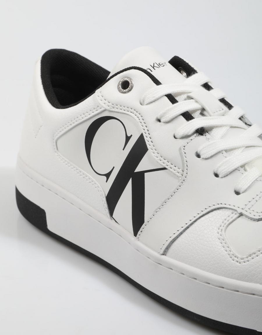 CALVIN KLEIN Cupsole Laceup Basket Low Poly Blanco